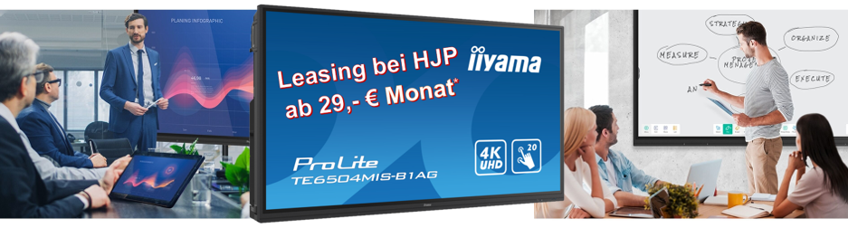 Interaktives Display im Leasing-Angebot